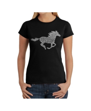 image of Women-s Word Art T-Shirt - Horse Breeds