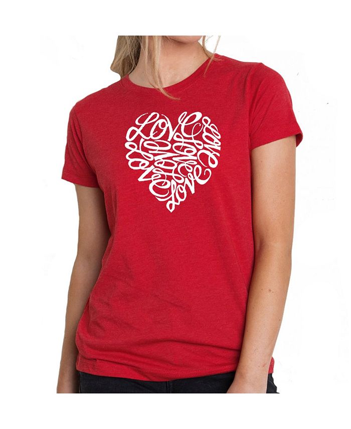 LA Pop Art Women's Premium Word Art T-Shirt - Love - Macy's