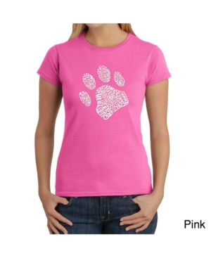 Women's Word Art T-Shirt - Dog Paw
