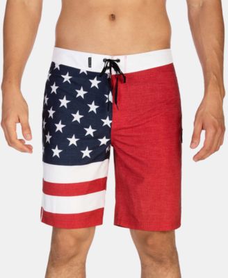 hurley black american flag board shorts