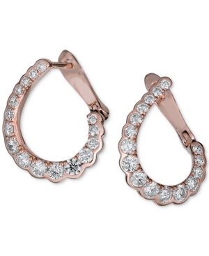 image of Diamond Front & Back Hoop Earring (3/4 ct. t.w.) in 14k Rose Gold