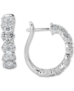image of Diamond Hoop Earrings (2 ct. t.w) in 14k White Gold