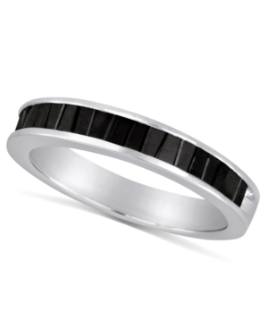 Sterling Silver Ring, Black Diamond Baguette Ring (1/4 ct. t.w.)