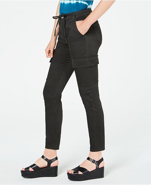high rise cargo jeans