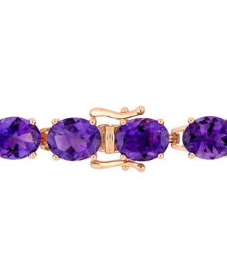 Amethyst (36 ct. t.w.) Tennis Bracelet in 18k Rose Gold over Sterling Silver