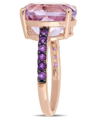 Pink Amethyst (7-7/8 ct.t.w.) Ring in 18k Rose Gold over Sterling Silver