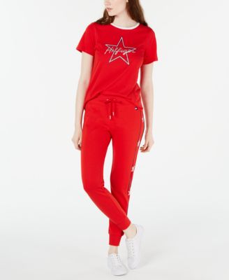 tommy hilfiger red pants