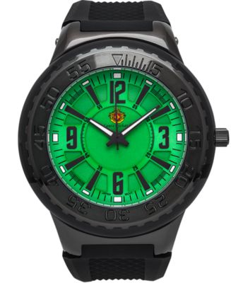 Louis Richard Pendragon Men s Watch Black Silicone Strap Black Case Black Bezel Green Dial Black Indexes 53mm Macy s