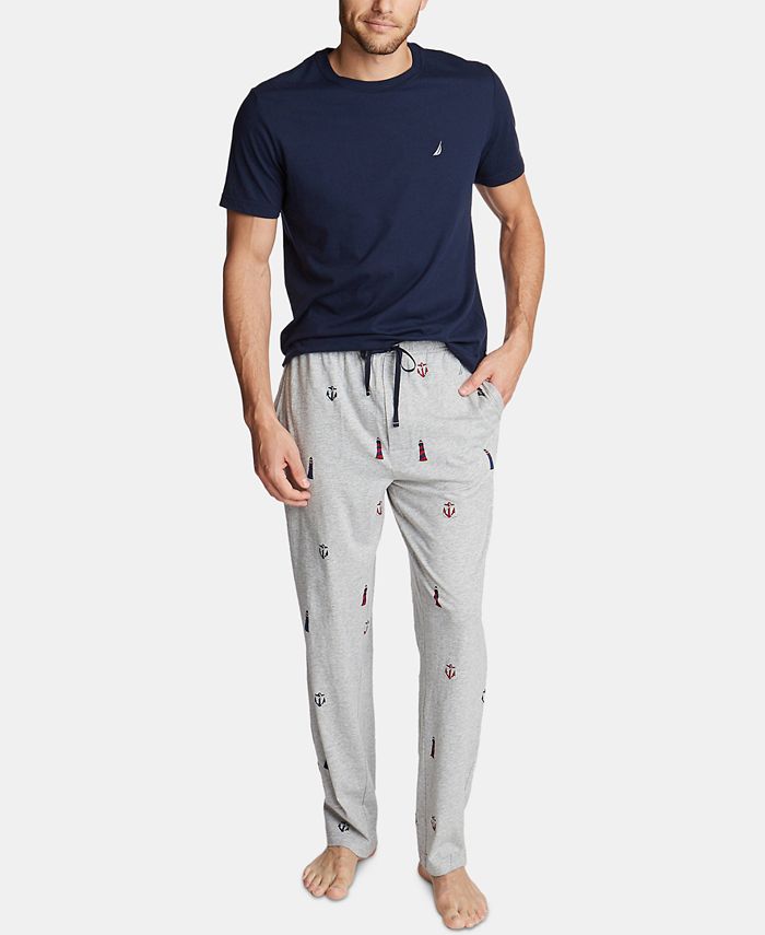 Nautica Men's Printed Cotton Pajama Pants - Macy's