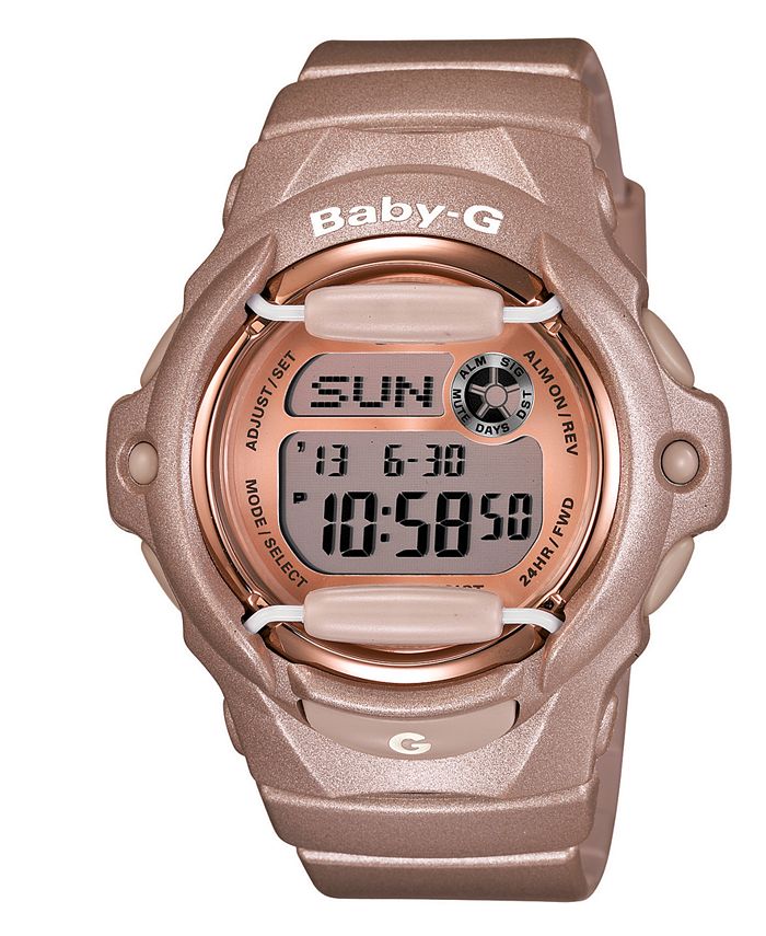 G-Shock - Women's Digital Beige Resin Strap Watch 43x46mm BG169G-4