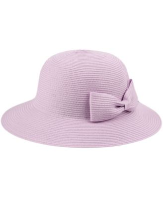 Angela & William Poly Braid Bucket Sun Hat with Ribbon