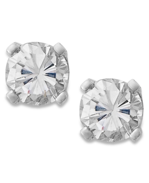 image of Round-Cut Diamond Stud Earrings in 10k White or Yellow Gold (1/4 ct. t.w.)
