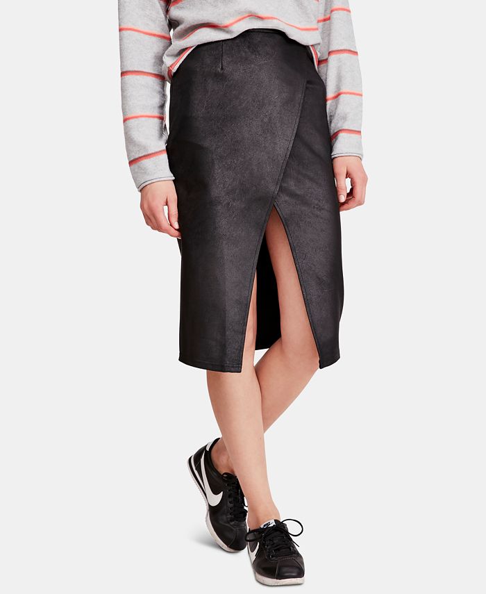 Whitney faux-leather pencil skirt sales