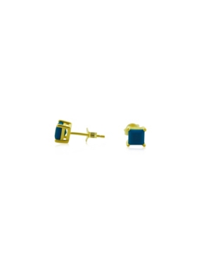 image of Turquoise (1 ct. t.w.) Stud Earrings Set in Gold Plated Sterling Silver