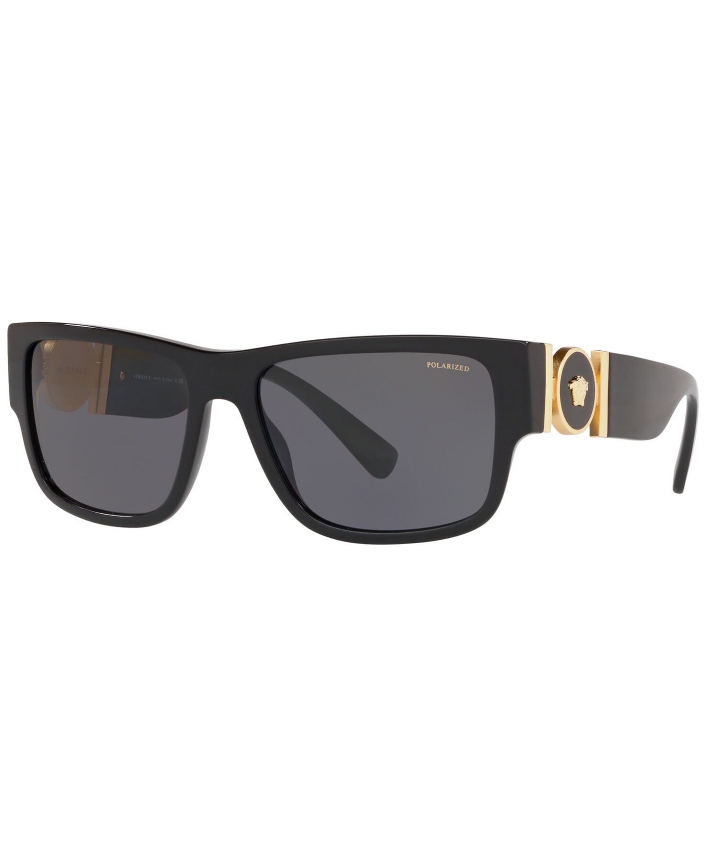Женские солнцезащитные очки Versace Polarized Sunglasses, VE4369, цвет: Чёрный / Серый — фото 1