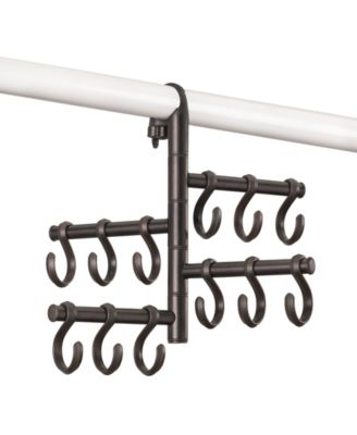Lynk - Hanging Pivoting Hook Rack - Jewelry, Belt, Accessory Hanger - Hook Rack Closet Organizer