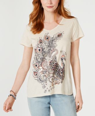 Style & Co - Graphic Step-Hem Top