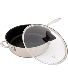 Stainless Steel All-In-One Sauce Pan with APEO-Free Non-Stick Coating