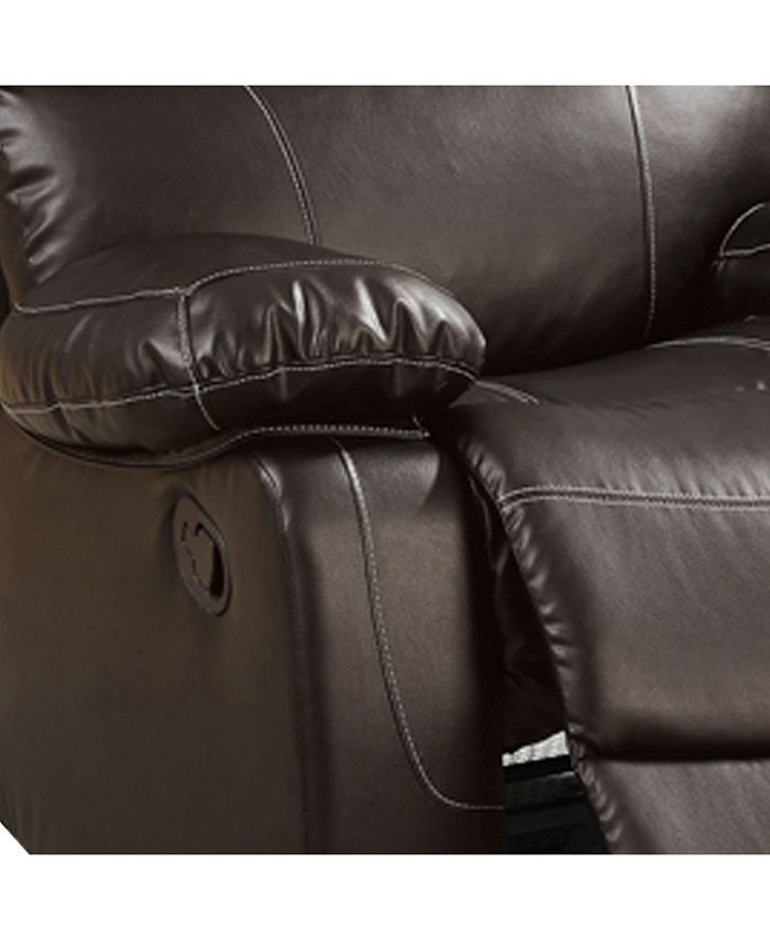 Benzara Bonded Leather Rocker Recliner Macys