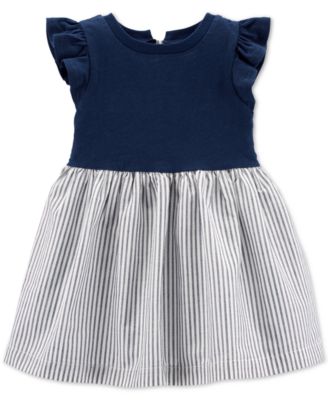Carter's - Baby Girls Cotton Striped Skirt Dress