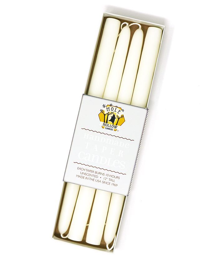 Mole Hollow Candles 12" Taper Candles, Set of 4 Macy's