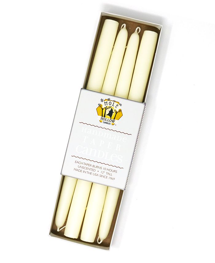 Mole Hollow Candles 12" Taper Candles, Set of 4 Macy's