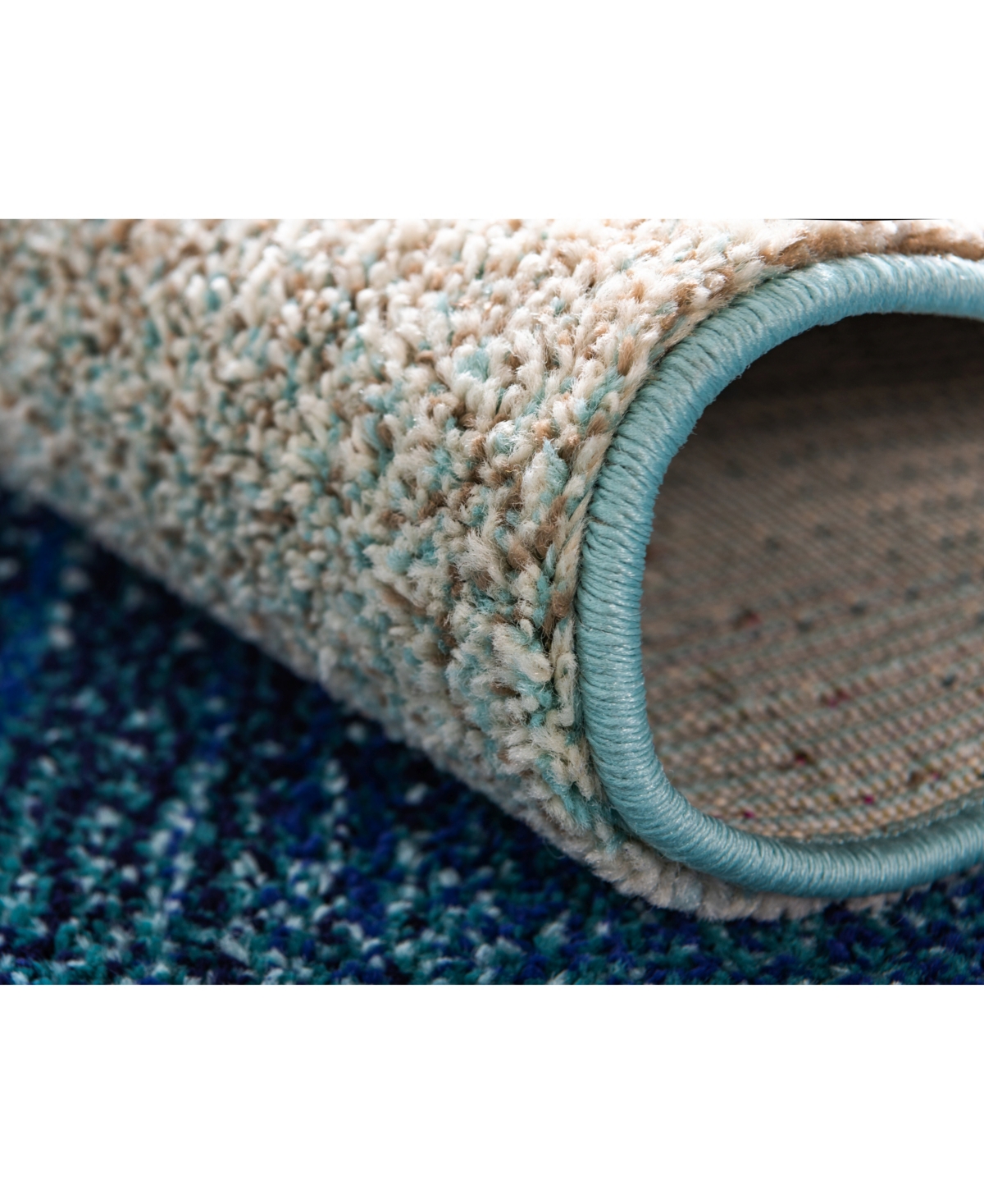 Bayshore Home Newwolf New110' Area Rug - Blue