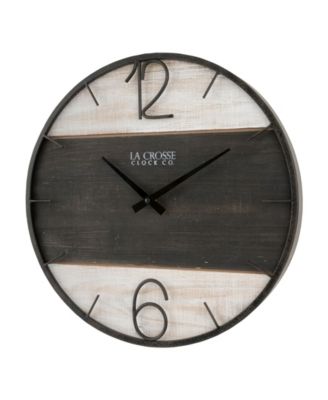 La Crosse Clock 16" Ironwood Wall Clock