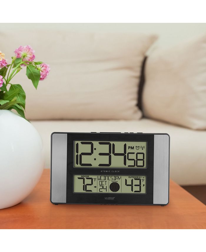 La Crosse Technology Atomic Digital Clock with Indoor and Outdoor