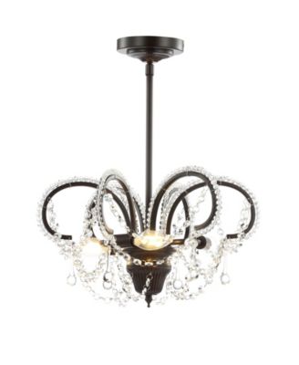 Caroline 16" Metal/Crystal LED Adjustable Pendant
