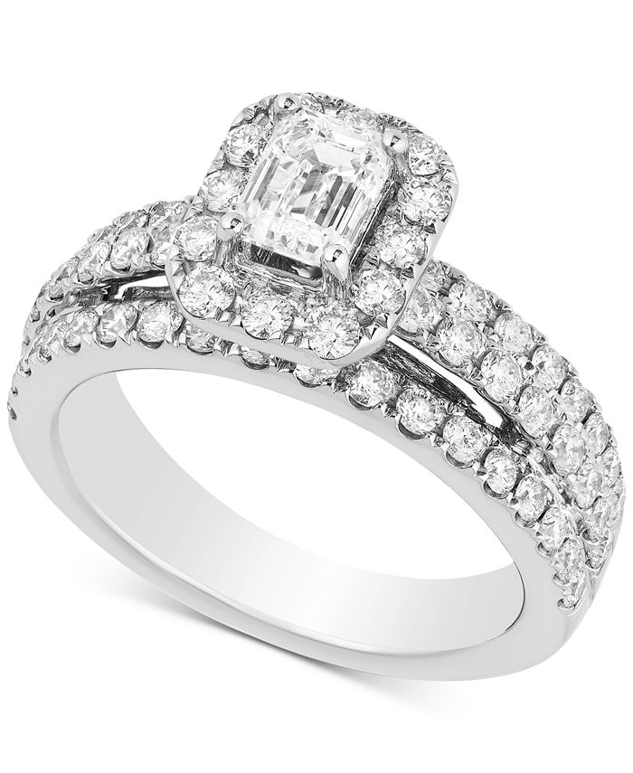 Macy's Diamond Engagement Ring (2 ct. t.w.) in 14k White Gold - Macy's