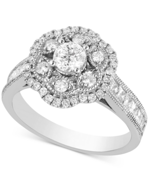 image of Diamond Flower Cluster Engagement Ring (1-1/4 ct. t.w.) in 14k White Gold
