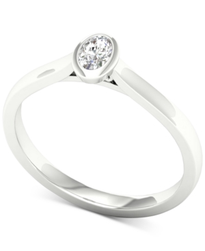 image of Diamond Oval Solitaire Ring (1/5 ct. t.w.) in 14k White Gold