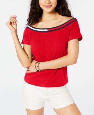 tommy hilfiger off the shoulder top