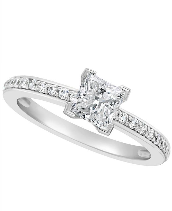 Macy's Certified Princess Cut Diamond Engagement Ring (1 ct. t.w.) in