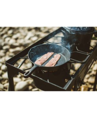 2-Burner Base Camp Stove with Cast Iron Burners and Stand