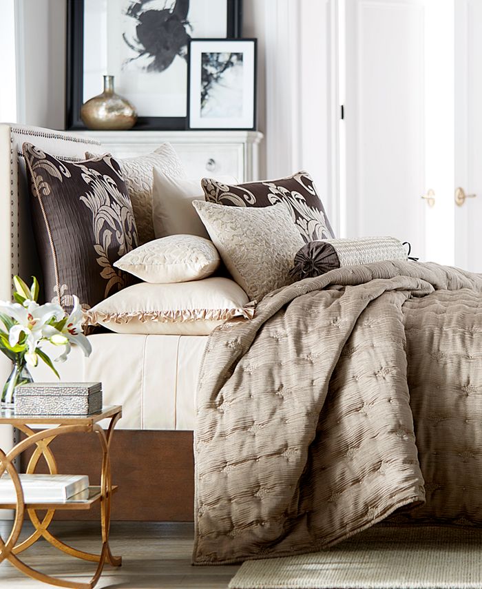 Hotel Collection Classic Florish Embroidered Coverlet, Full/Queen