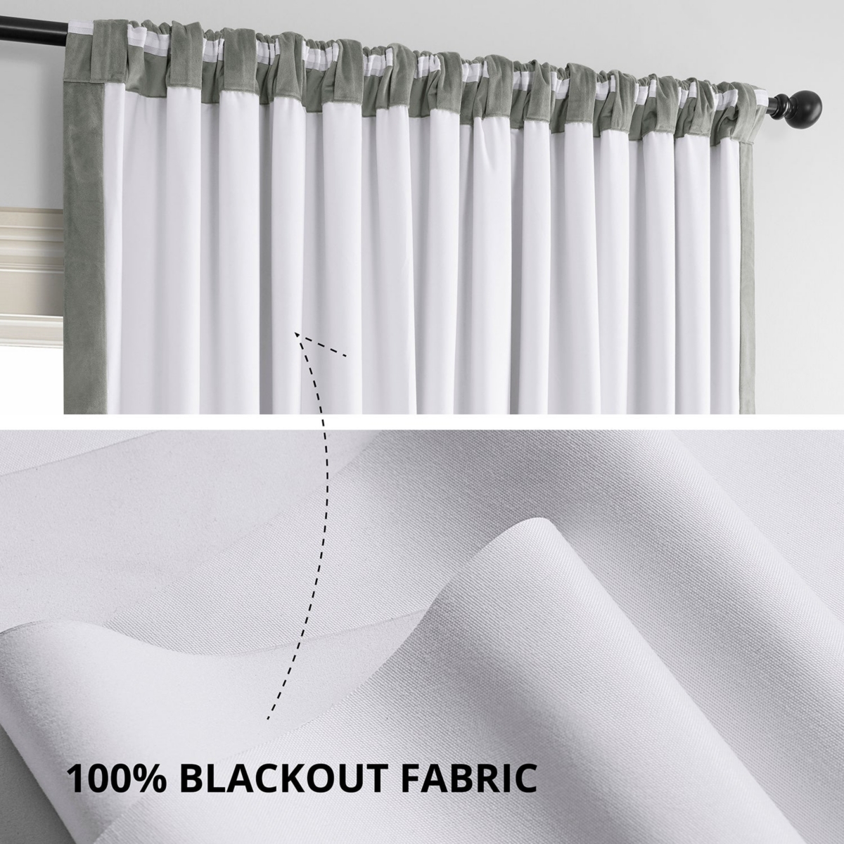 Half Price Drapes Silver Grey Signature Extra Wide Velvet Blackout Curtain