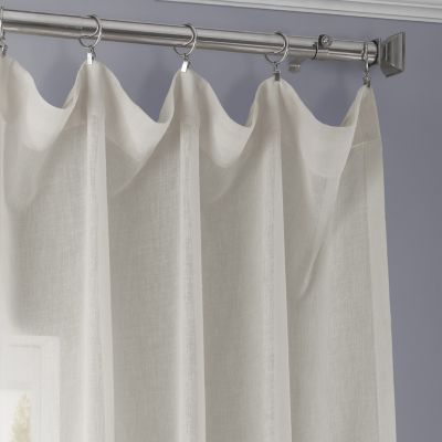 Textured Faux Linen Sheer Curtain