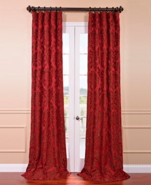Exclusive Fabrics & Furnishings Astoria Jacquard Panel, 50" X 84" In Red