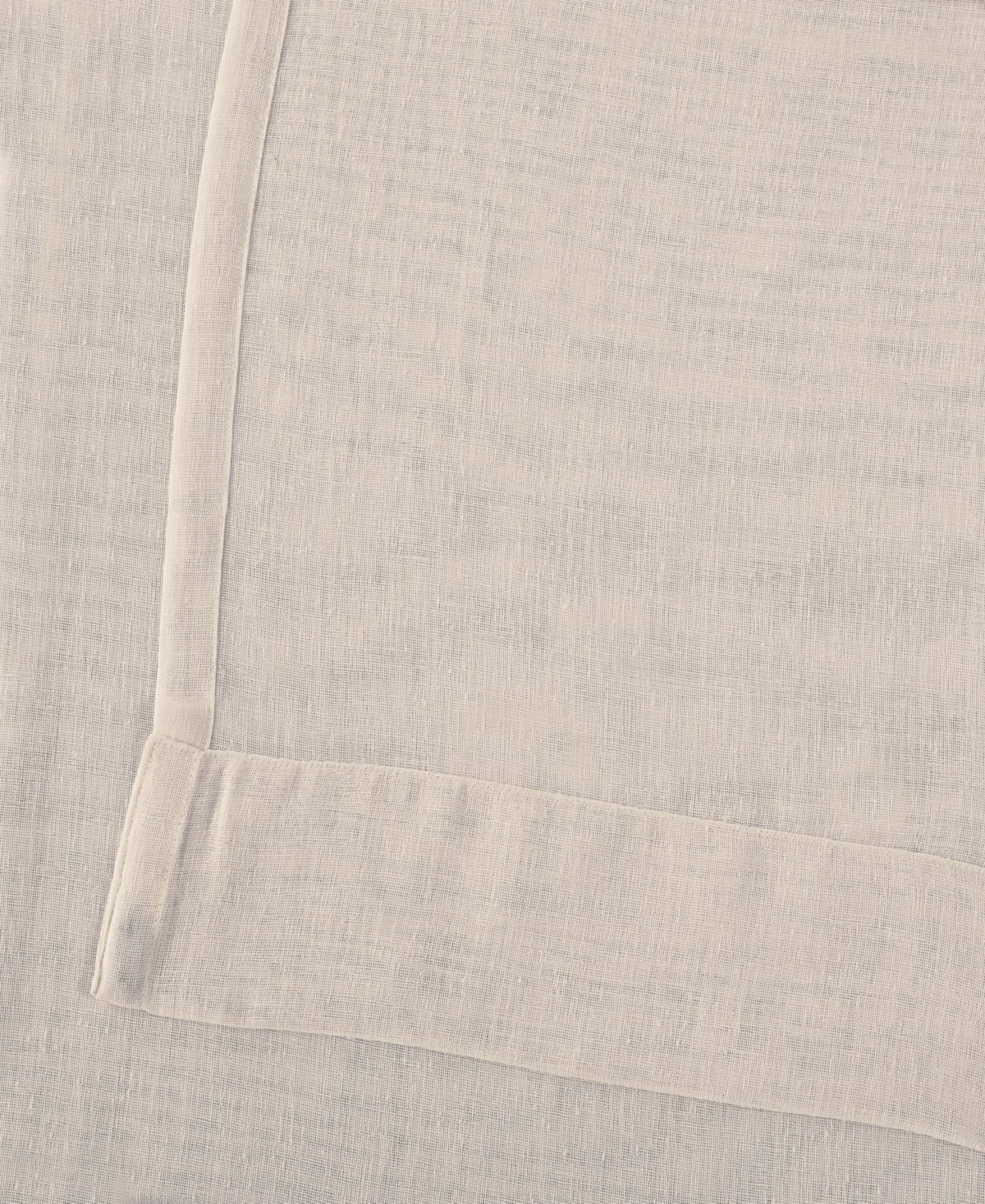 Half Price Drapes Cotton Seed Textured Faux Linen Sheer Curtain In Cream