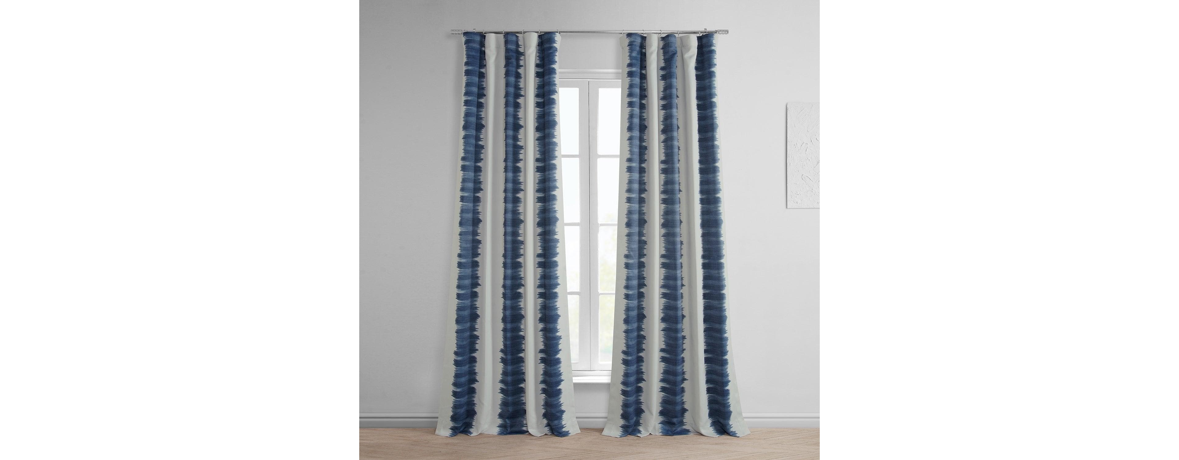 Half Price Drapes Flambe Striped Room Darkening Curtain
