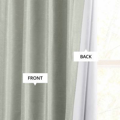 Vintage Textured Faux Dupioni Silk Blackout Curtain