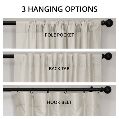 Vintage Textured Faux Dupioni Silk Curtain