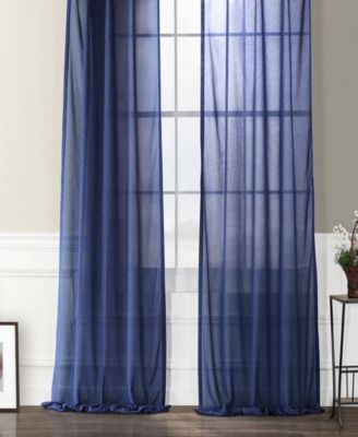 Textured Faux Linen Sheer Curtain