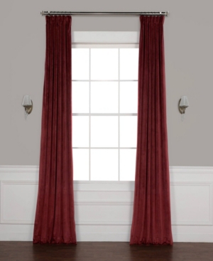 Exclusive Fabrics & Furnishings Heritage Plush Velvet Panel, 50" X 84" In Dark Red