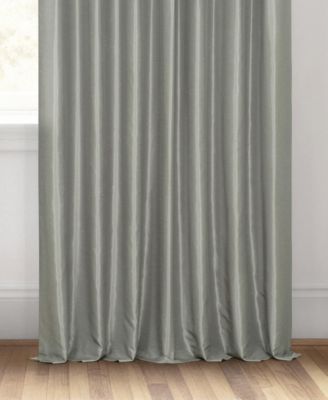 Extra Wide Vintage Textured Faux Dupioni Silk Blackout Curtain