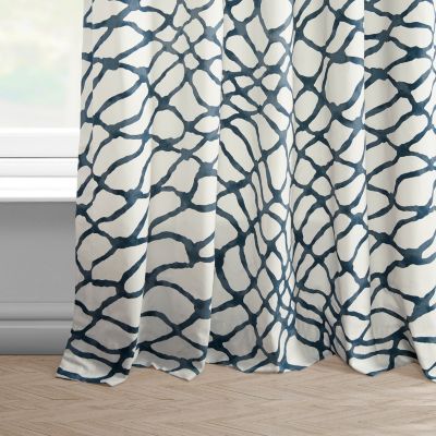 Abstract Printed Cotton Room Darkening Curtain