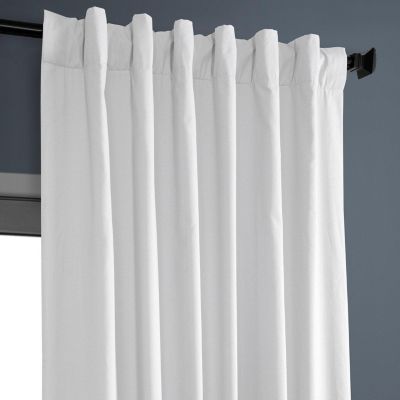 Whisper White Solid Cotton Hotel Blackout Curtain
