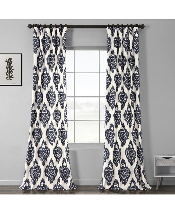 Exclusive Fabrics & Furnishings Ikat Cotton Panel, 50" x 96" Macy's